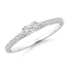 Two Stone Lab Grown Diamond Ring with Accents
