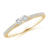 Two Stone Lab Grown Diamond Ring with Accents