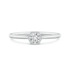 Round Lab Grown Diamond Hexagon Solitaire Ring