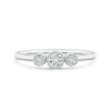 Bezel Set Lab Grown Diamond Three Stone Promise Ring