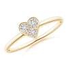 Pave Set Lab Grown Diamond Heart Promise Ring 