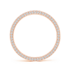 Trio Pave Lab Grown Diamond Eternity Wedding Band