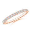 U-Pave Set Lab Grown Diamond Half Eternity Wedding Band