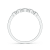 Bezel Set Lab Grown Diamond Five Stone Wedding Band with Milgrain Edges