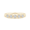 Bezel Set Lab Grown Diamond Five Stone Wedding Band with Milgrain Edges