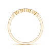 Bezel Set Lab Grown Diamond Five Stone Wedding Band with Milgrain Edges