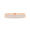 Twin Row Lab Grown Diamond Half Eternity Wedding Band