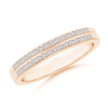 Twin Row Lab Grown Diamond Half Eternity Wedding Band