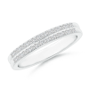 Twin Row Lab Grown Diamond Half Eternity Wedding Band