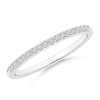 Fishtail Set Lab Grown Diamond Semi Eternity Wedding Band for Her