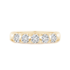 Bar Set Round Lab Grown Diamond Five Stone Wedding Band