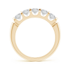 Bar Set Round Lab Grown Diamond Five Stone Wedding Band