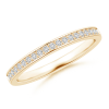 Pave Set Lab Grown Diamond Half Eternity Wedding Band