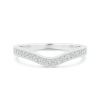 Lab Grown Diamond Indented Semi Eternity Wedding Band