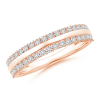 Railroad Lab Grown Diamond Half Eternity Wedding Band