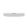 Lab Grown Diamond Hexagon Wedding Band with Milgrain