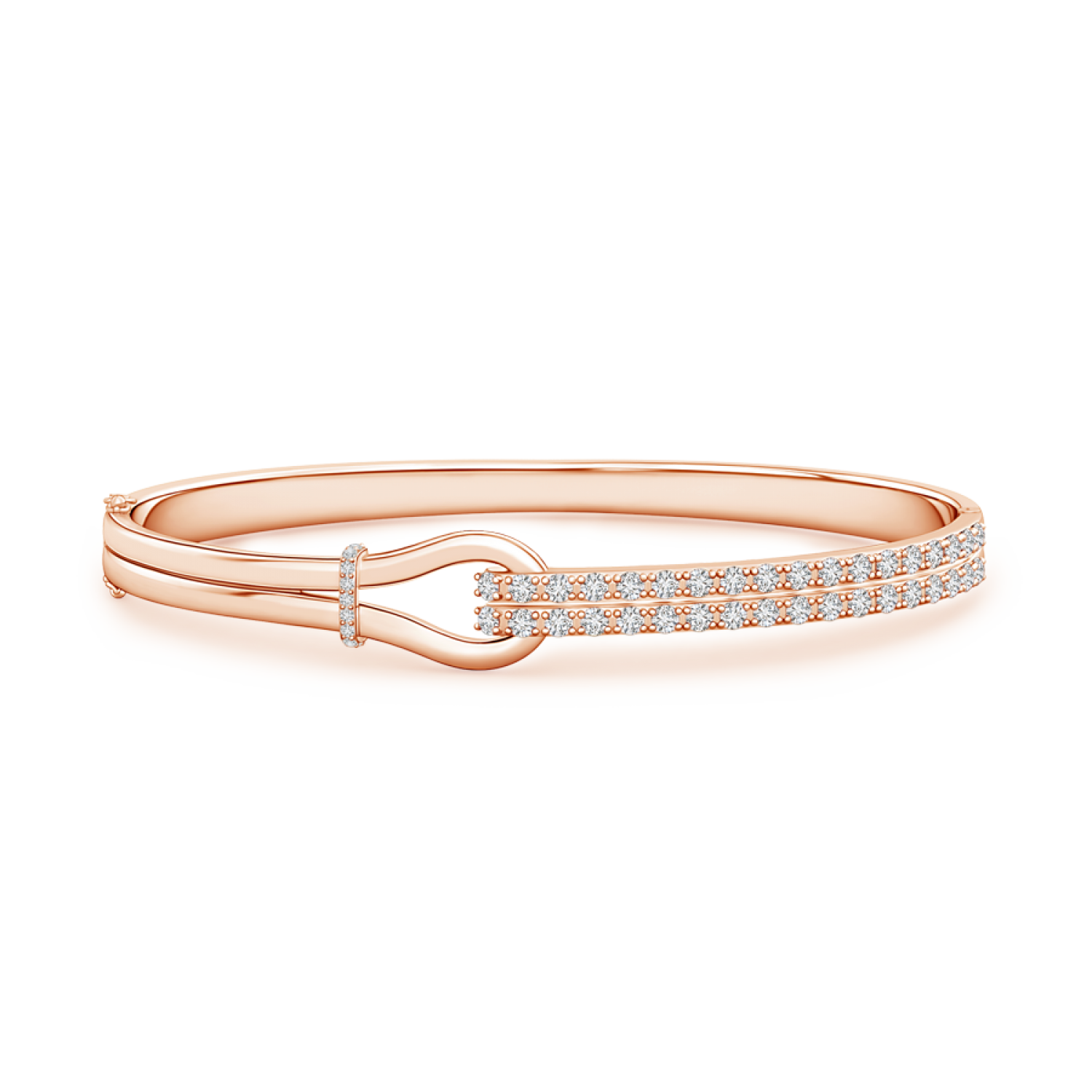 Encrusted Lab Grown Diamond Interlocking Love Knot Bracelet - Main Image