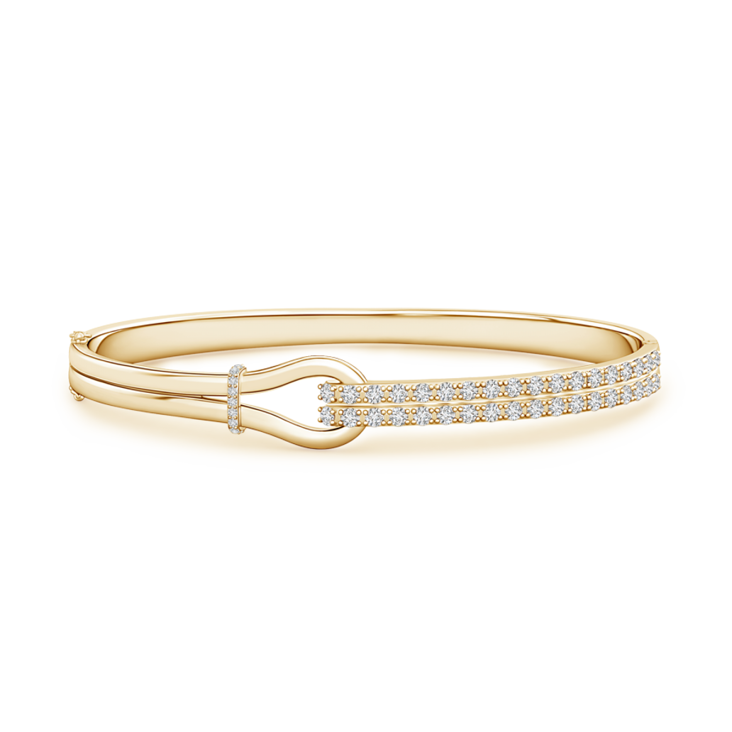 Encrusted Lab Grown Diamond Interlocking Love Knot Bracelet - Main Image