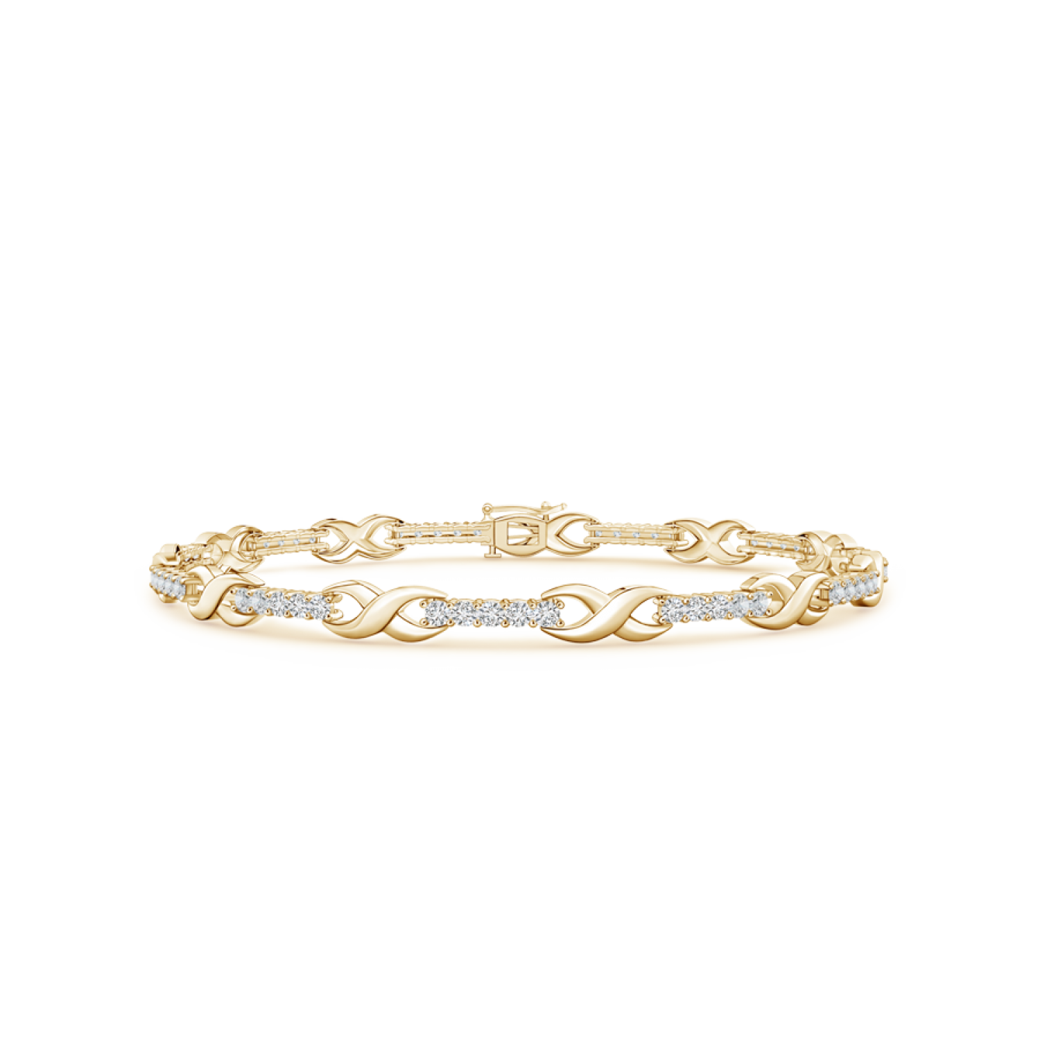 Inspirational Linear Link Lab Grown Diamond Infinity Bracelet - Main Image