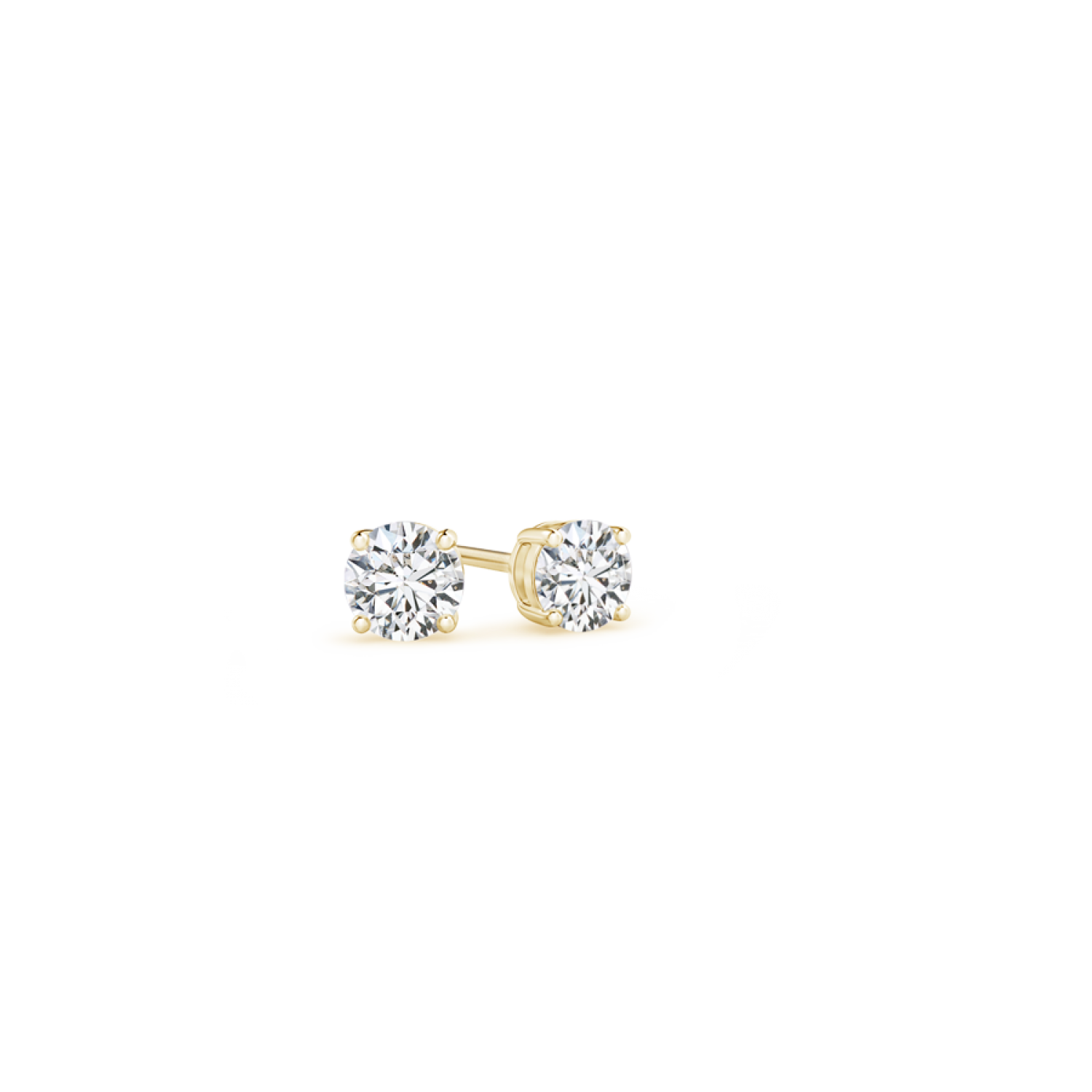 Basket Set Round Lab Grown Diamond Stud Earrings - Main Image