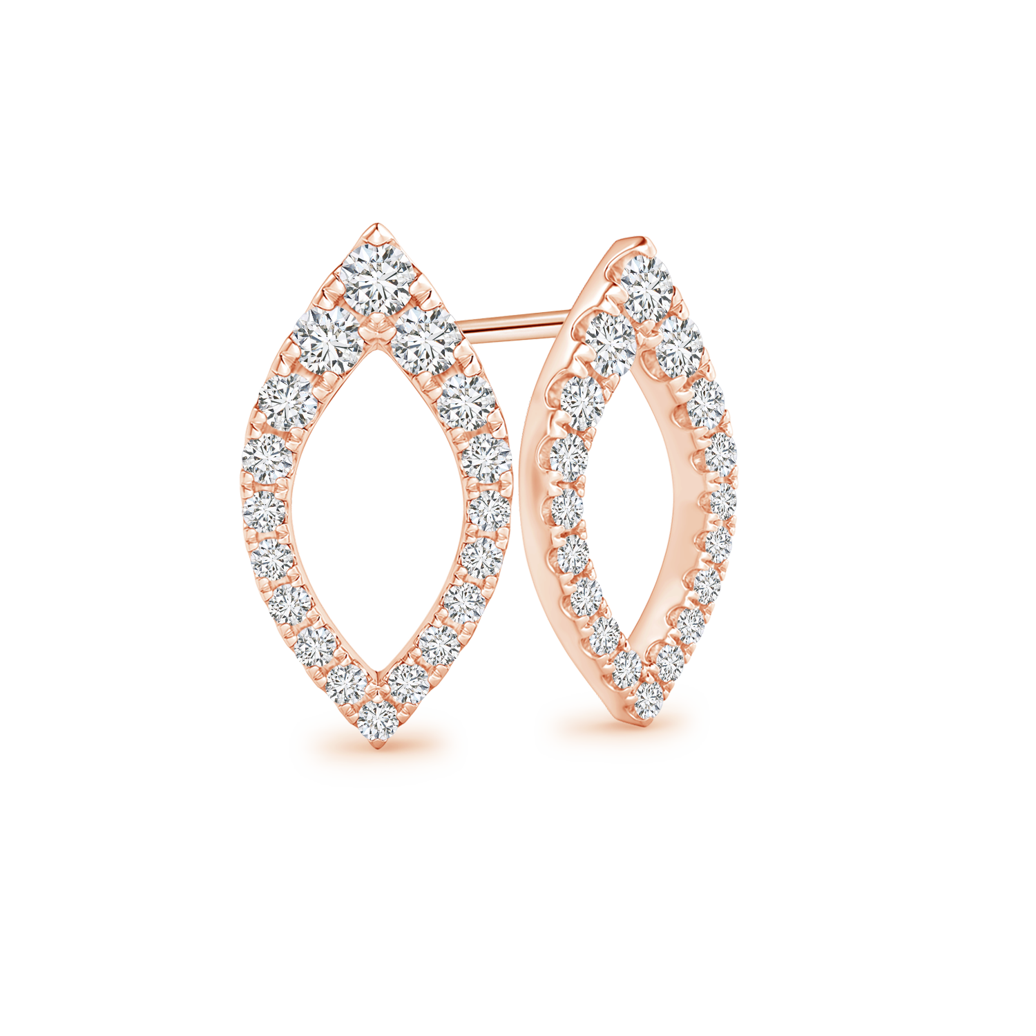 Lab Grown Diamond Open Marquise Stud Earrings - Main Image