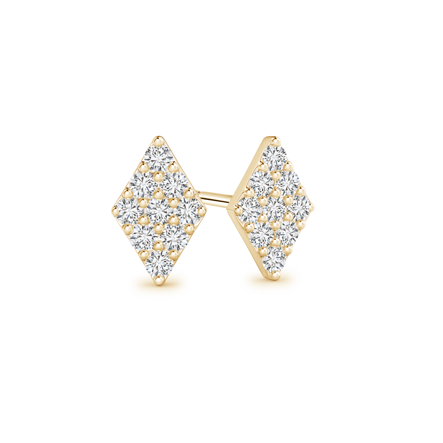 Composite Lab Grown Diamond Kite Shaped Stud Earrings - Main Image