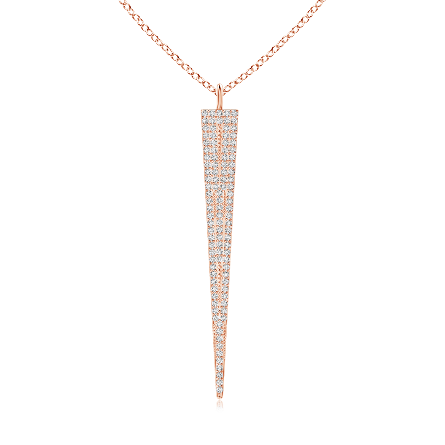 Lab Grown Diamond Long Triangle Necklace - Main Image