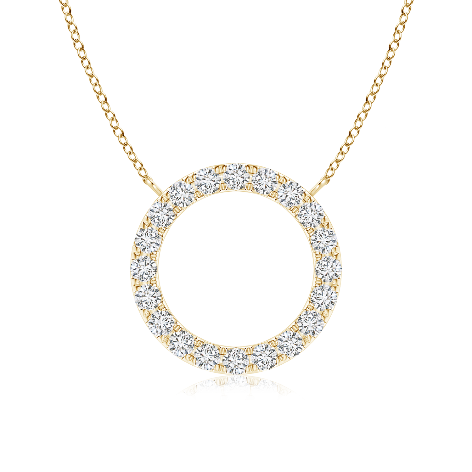 Lab Grown Diamond Open Circle Necklace - Main Image