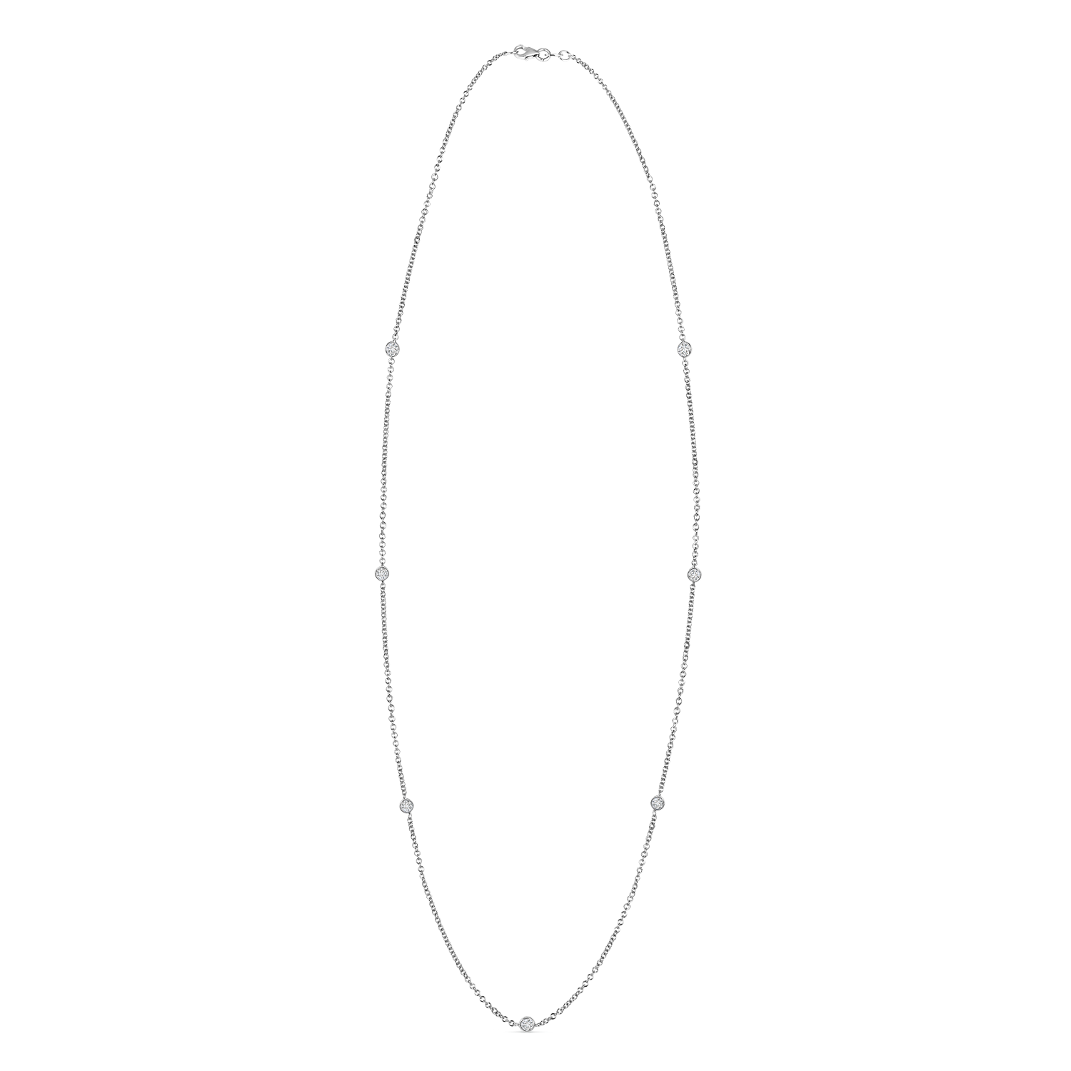 Bezel Set Lab Grown Diamond By Yard Necklace - Main Image