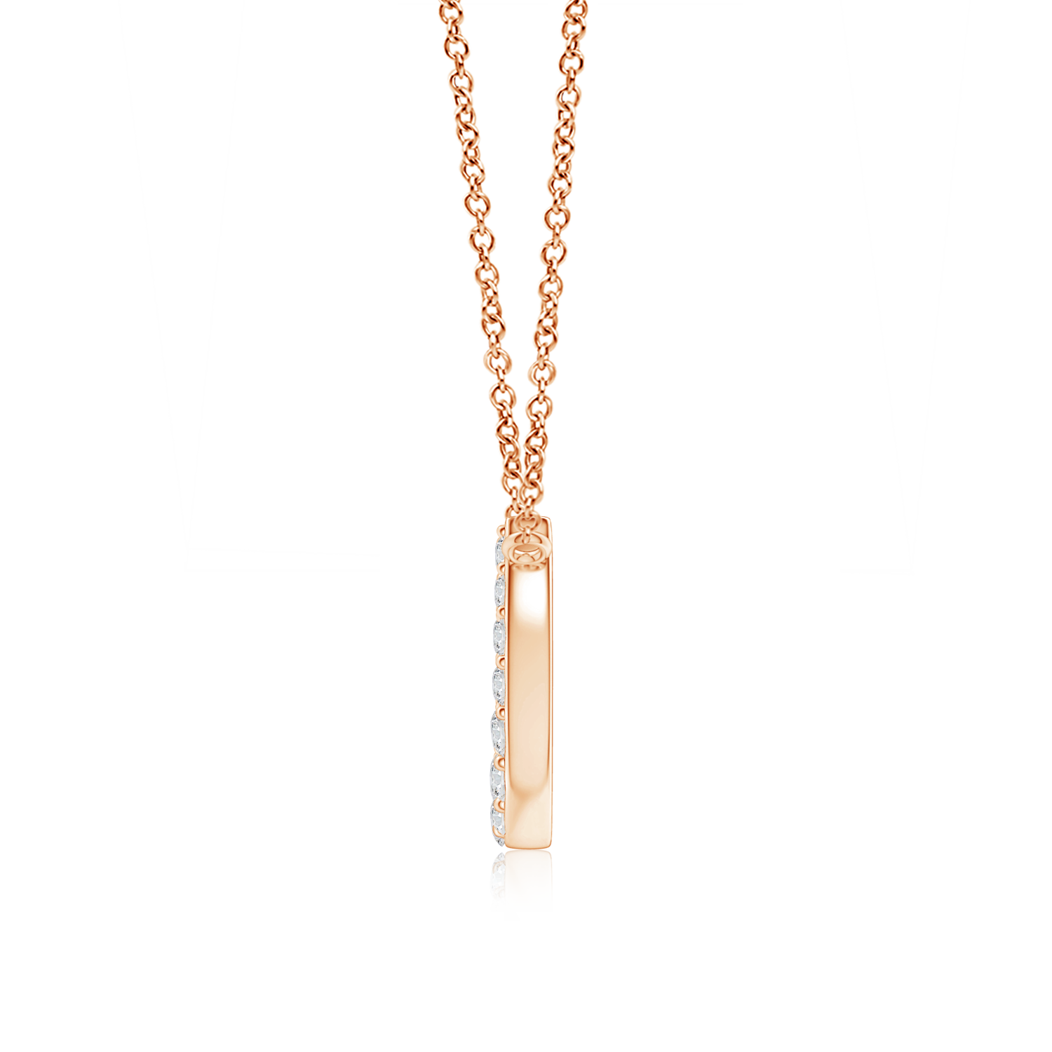 Lab Grown Diamond Horseshoe Pendant Necklace Pure Ignis