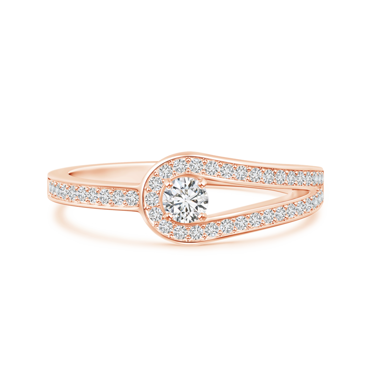 Classic Lab Grown Diamond Loop Solitaire Ring - Main Image
