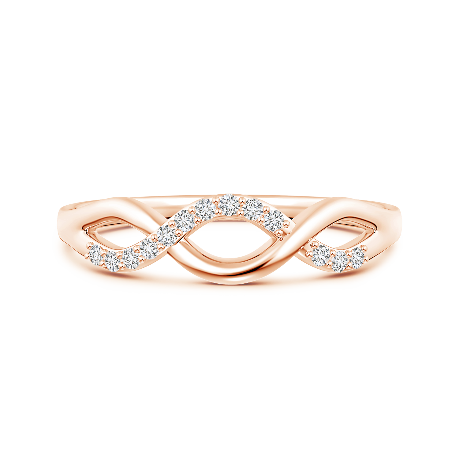 Lab Grown Diamond Criss-Cross Infinity Ring - Main Image
