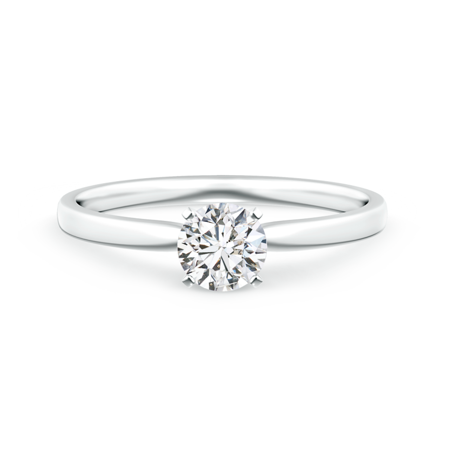 Classic Round Lab Grown Diamond Solitaire Ring - Main Image