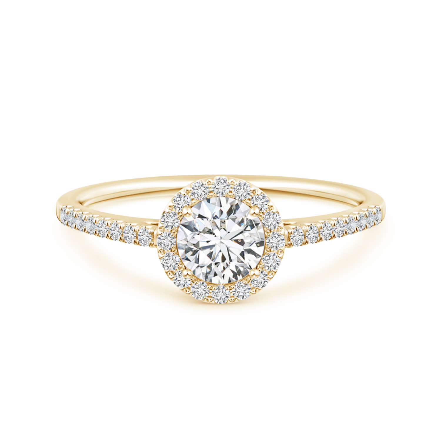 Classic Lab Grown Diamond Halo Engagement Ring - Main Image