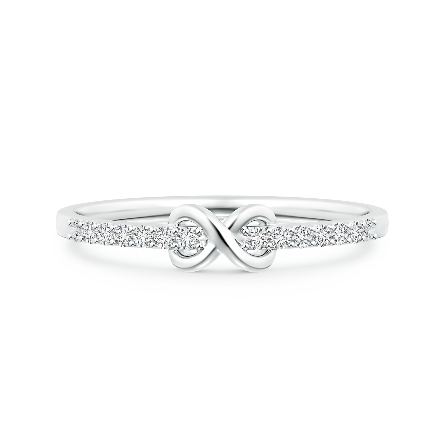 Round Lab Grown Diamond Infinity Promise Ring - Main Image