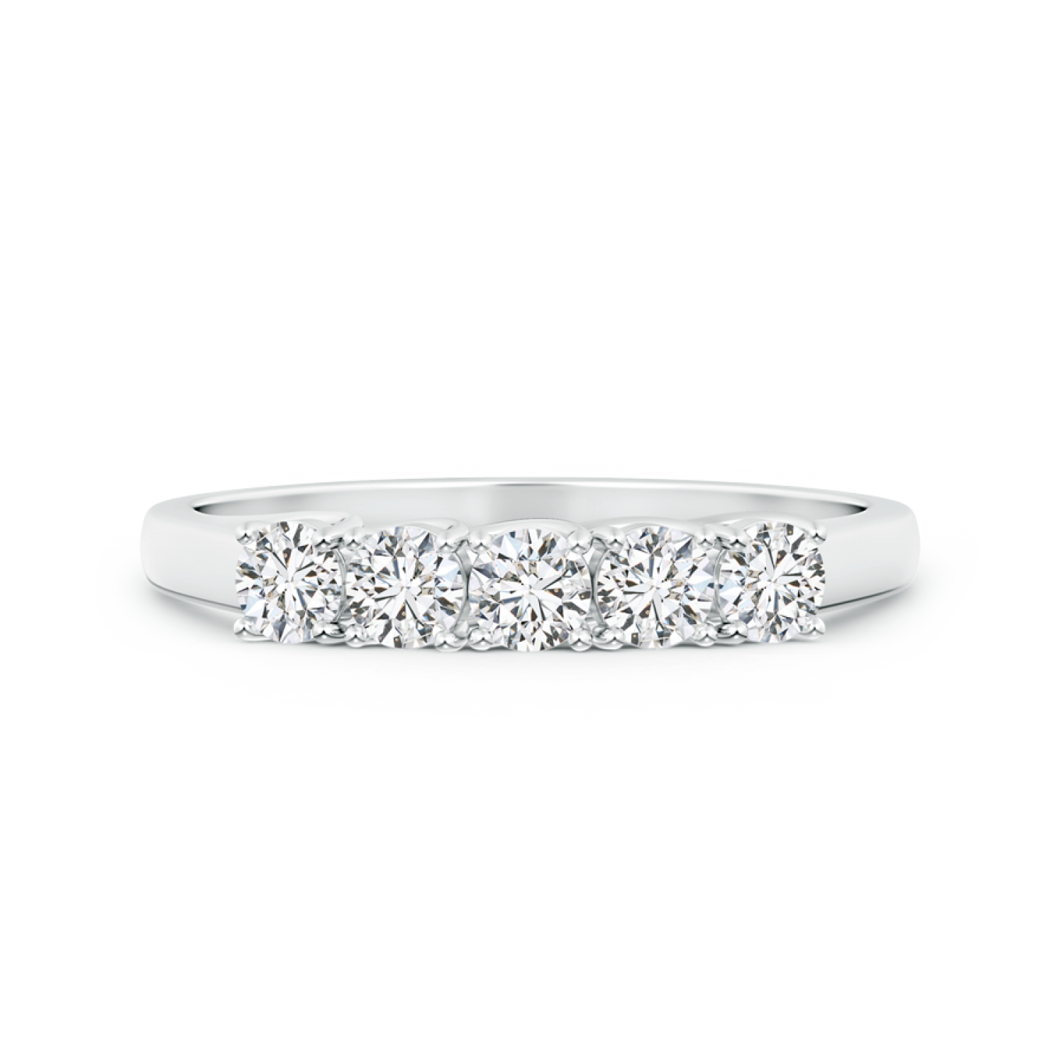 Lab Grown Diamond Five Stone Wedding Ring - Main Image