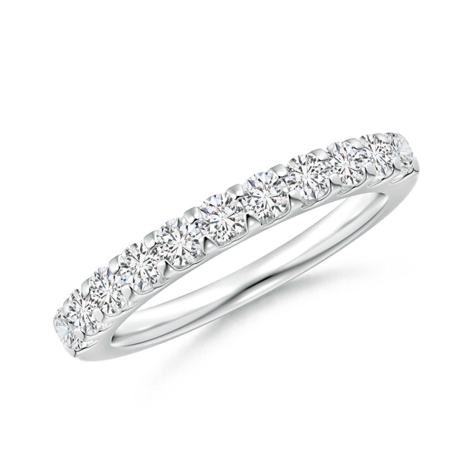 Shared Prong Lab Grown Diamond Half Eternity Band | Pure Ignis (1500 x 1500 Pixel)