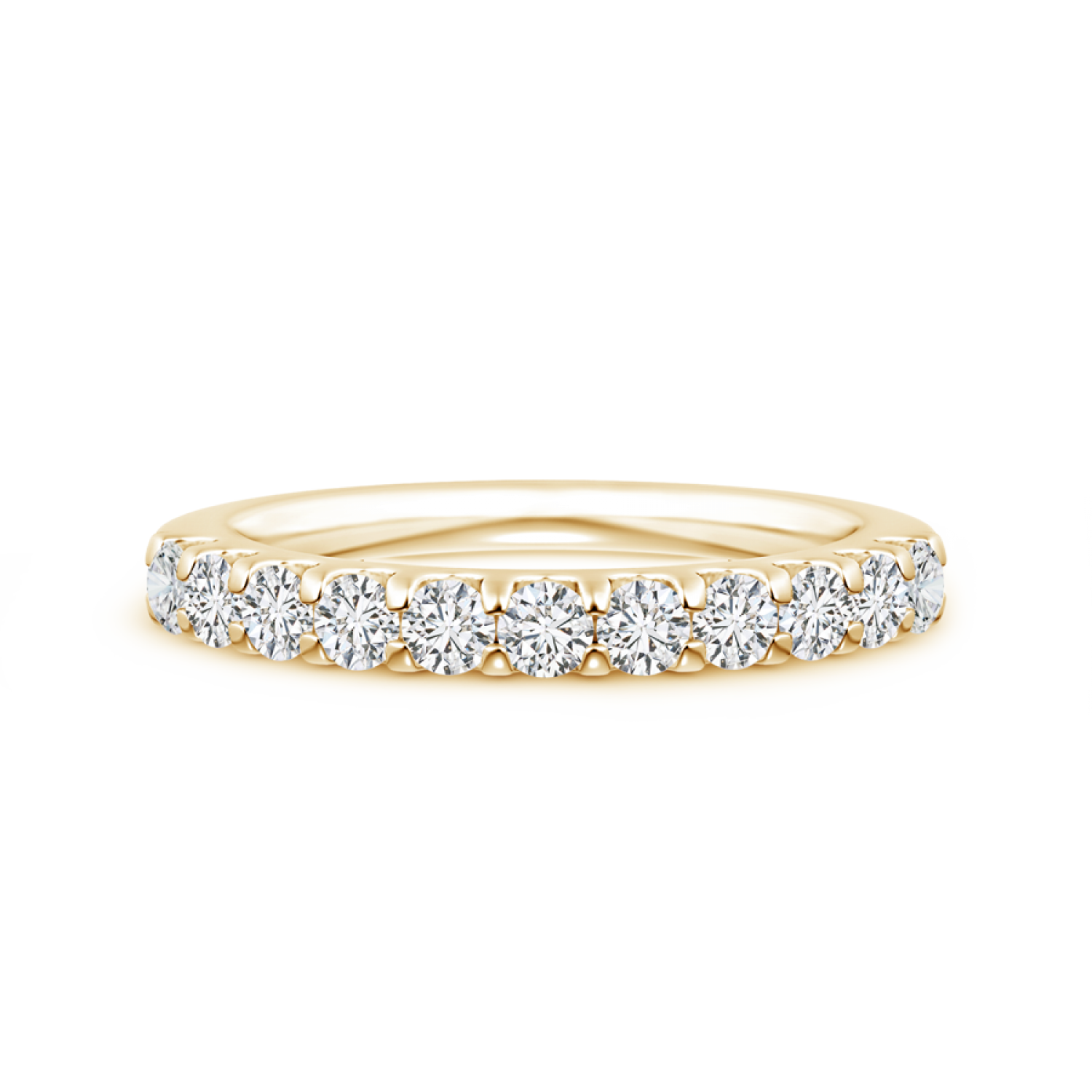 Shared Prong Lab Grown Diamond Half Eternity Band - Main Image