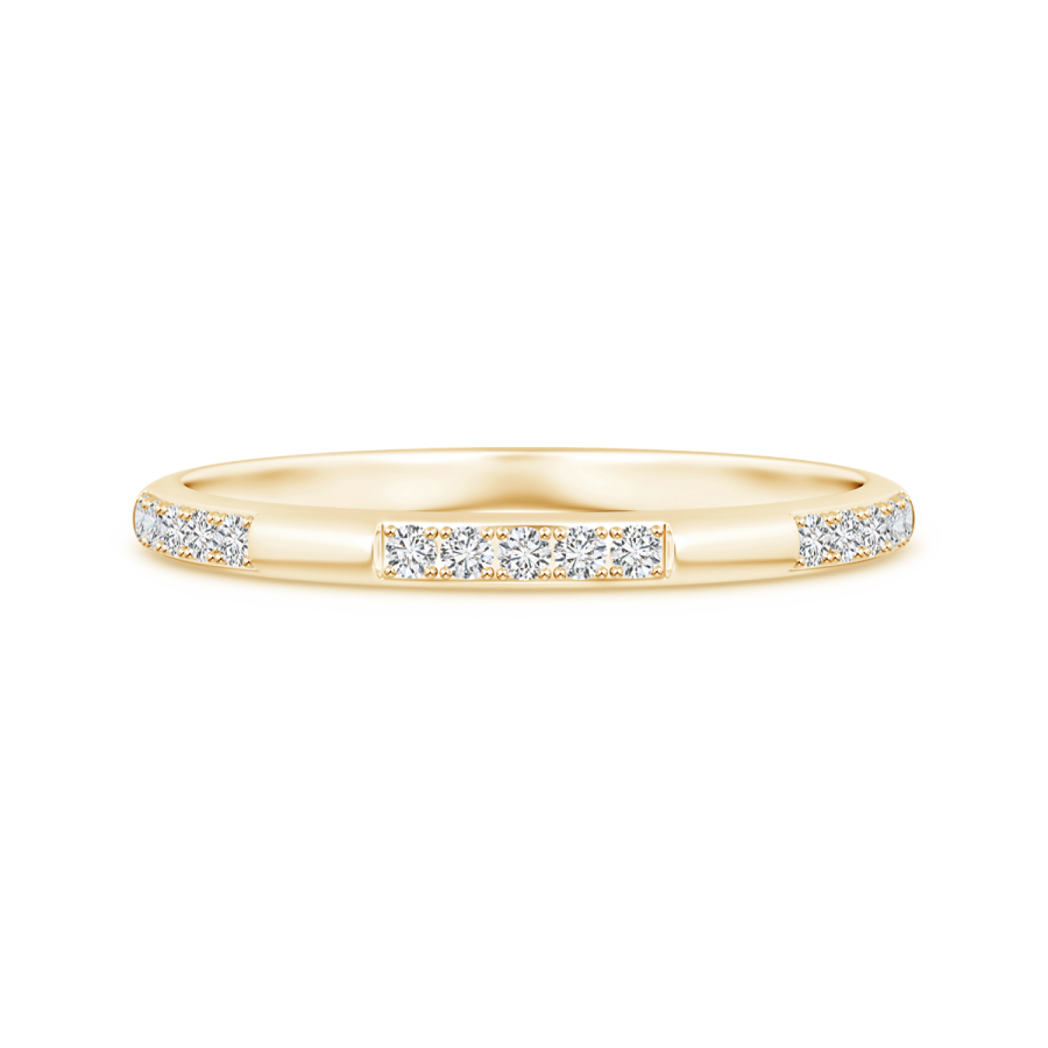 Pave-Set Semi Eternity Lab Grown Diamond Wedding Band for Women - Main Image