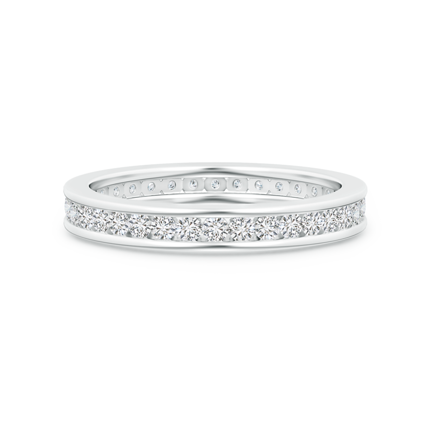 Channel-Set Lab Grown Diamond Eternity Wedding Band - Main Image