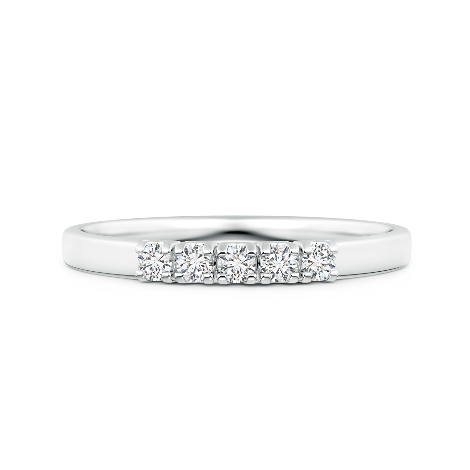 Five Stone Lab Grown Diamond Wedding Band - Main Image