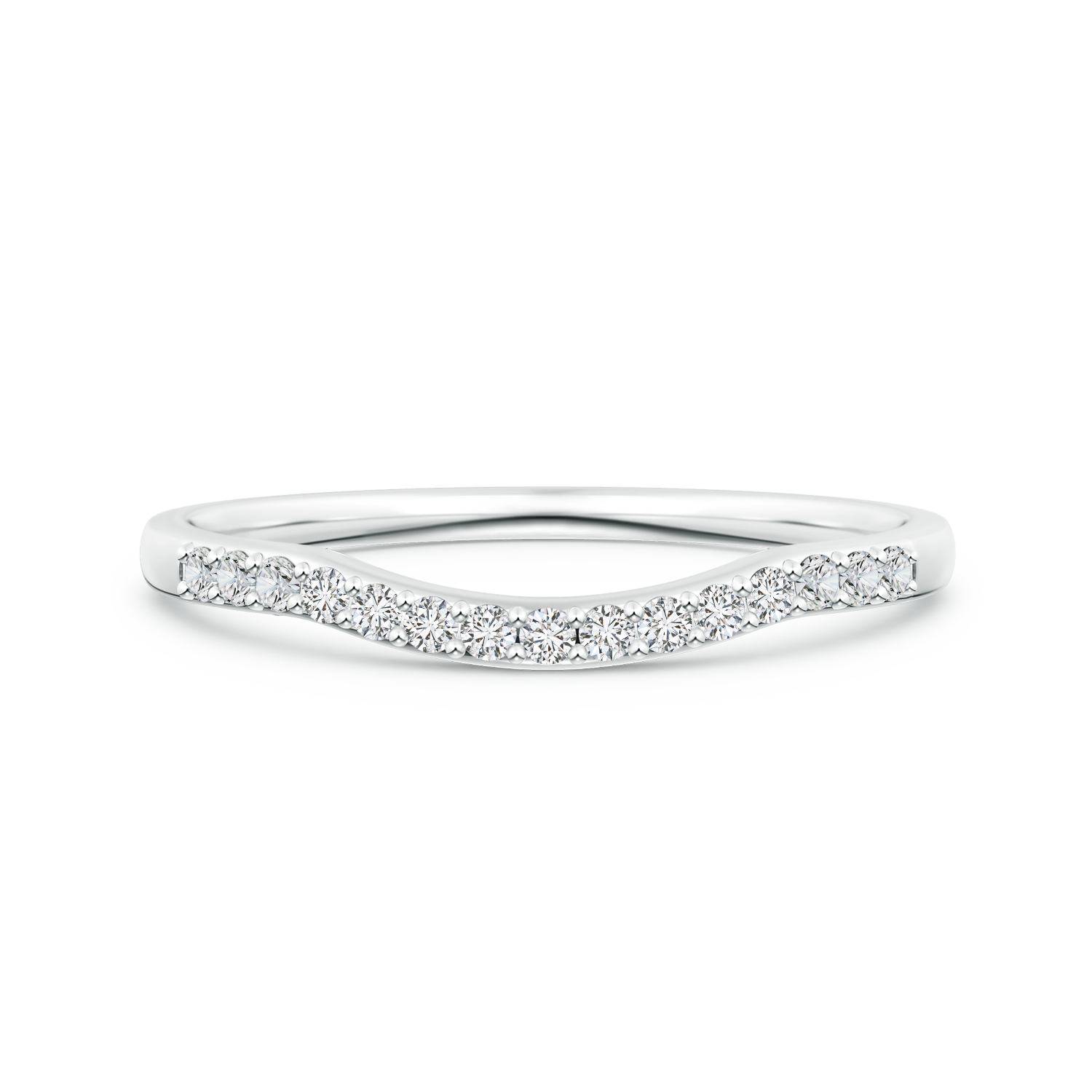 Lab Grown Diamond Contour Wedding Band - Main Image