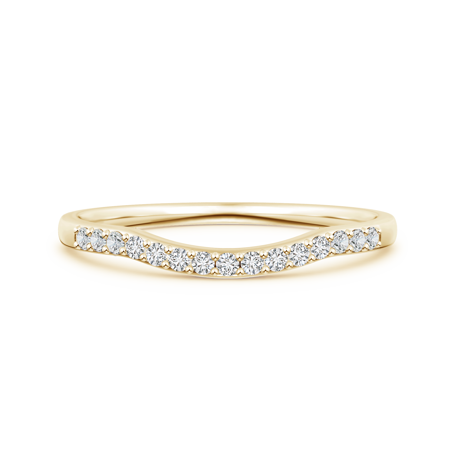 Lab Grown Diamond Contour Wedding Band - Main Image