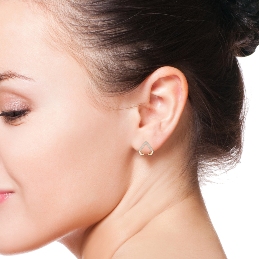 Chevron huggie earrings cheap