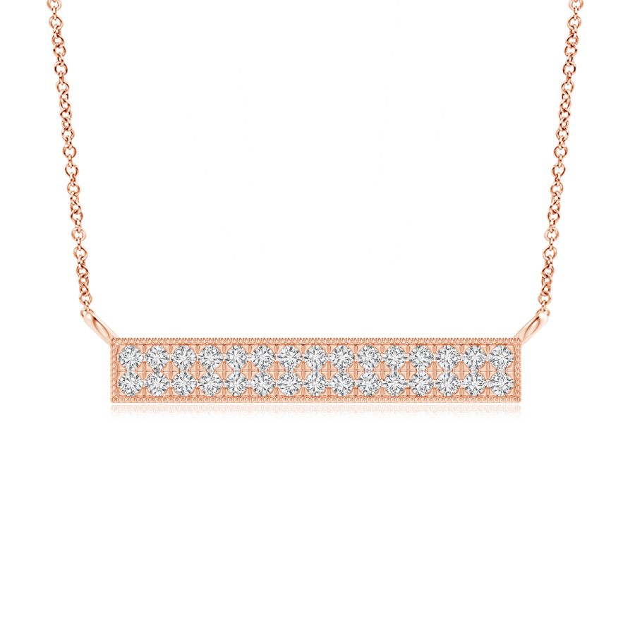 Double Row Lab Grown Diamond Bar Necklace - Main Image