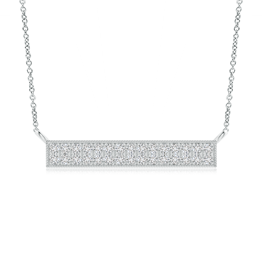 Double Row Lab Grown Diamond Bar Necklace - Main Image