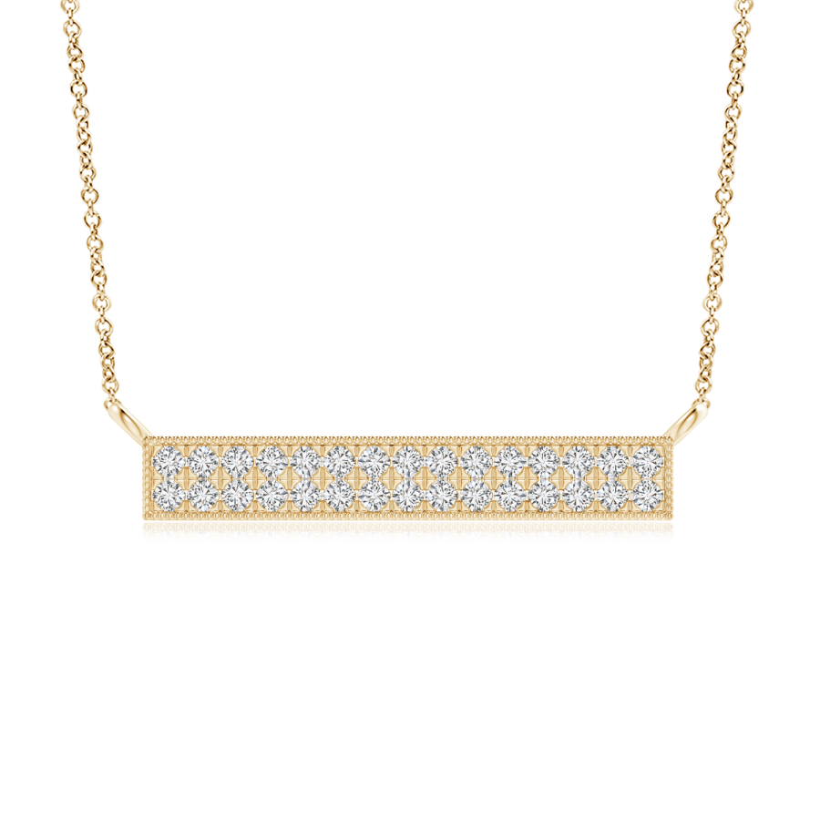 Double Row Lab Grown Diamond Bar Necklace - Main Image