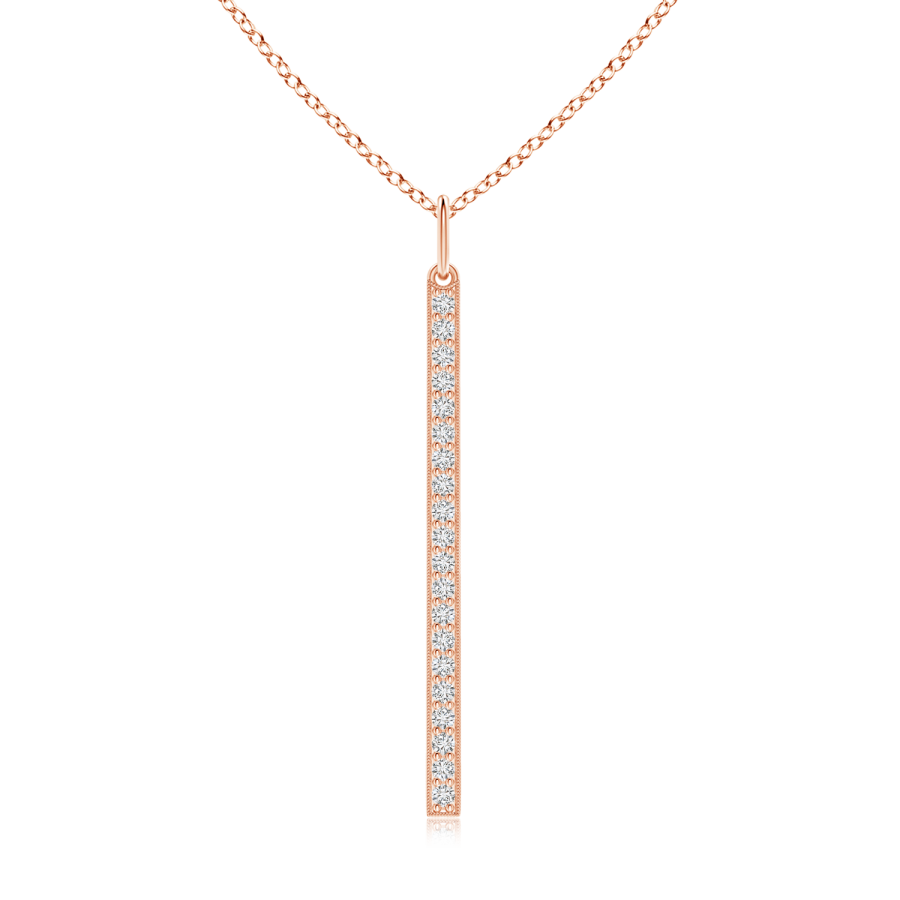 Lab Grown Diamond Vertical Bar Necklace - Main Image