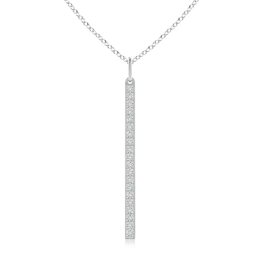 Lab Grown Diamond Vertical Bar Necklace - Main Image