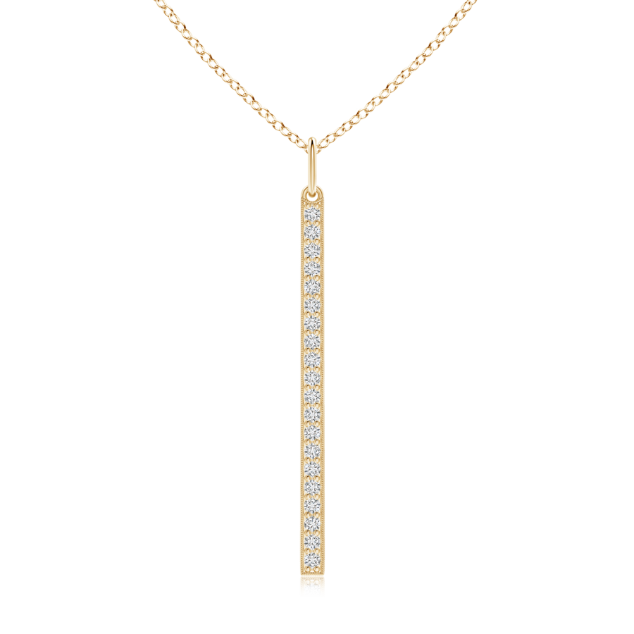 Lab Grown Diamond Vertical Bar Necklace - Main Image